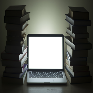 Laptop setup representing digital overseas education services